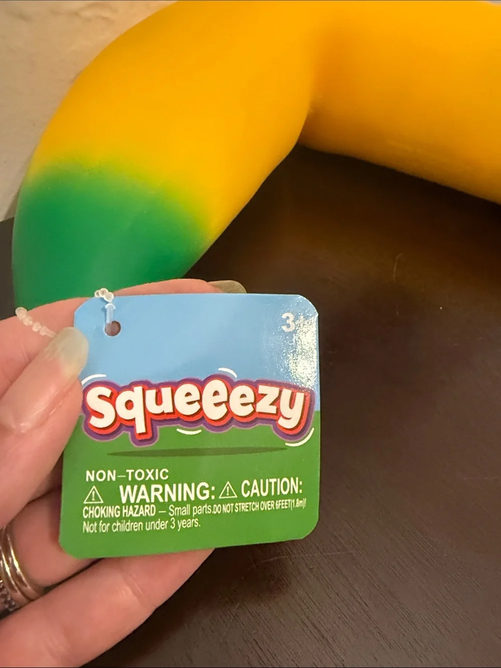 Jumbo Squishy Banana Stress Toy - Yellow and Green